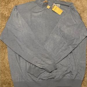 INSERCH ACRYLIC LIMITED EDITION
MOCK NECK SWEATER MENS 2XL
ITALY blue  MELANGE